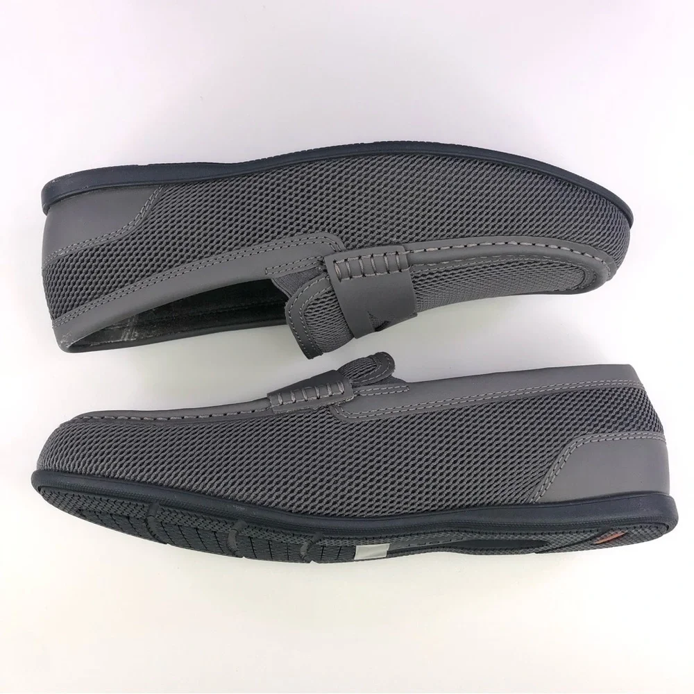 Rockport Gray Penny Loafer Soft Moc Shoes Size 9.5W